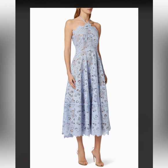 The Essentials Tia Lace Midi-dress In Cornflower
$  Nwt NEW Woman's medium - Picture 2 of 8